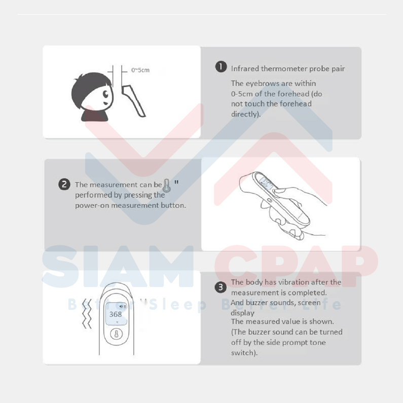 เครื่องวัดอุณหภูมิร่างกายอินฟาเรด Yuwell รุ่น YT-1