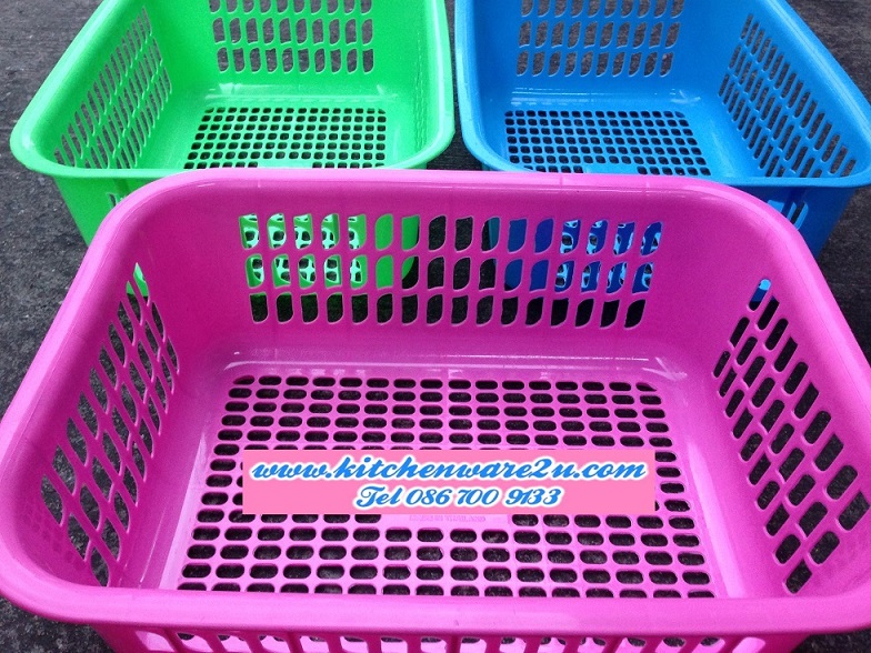 P07496 ตะแกรงเหลี่ยม สีหวาน (32*42*14.5 cm) ขายดี No.7001 (ราคาส่งต่อ 1 โหล: 12 ใบ)