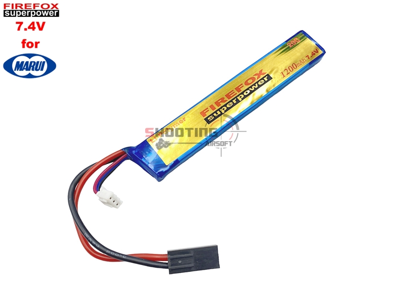 แบตลิโพ Firefox 20c 1200mAh 7.4v (สำหรับ Tokyo Marui)