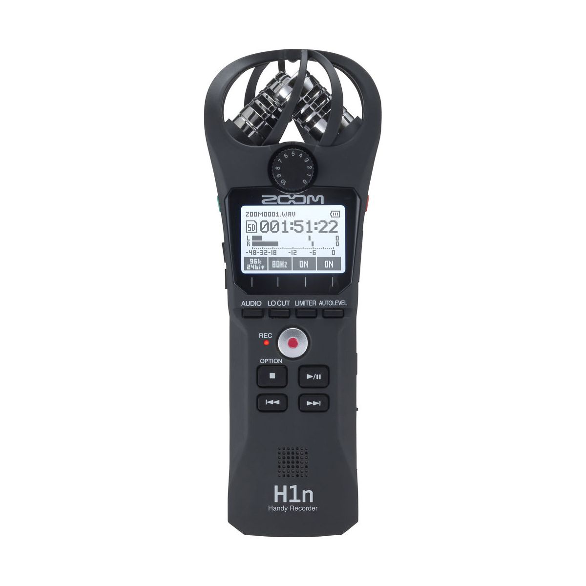 ZOOM H1n Microphone, Records in WAV up to 96 kHz, 3.5mm Line/Headphone