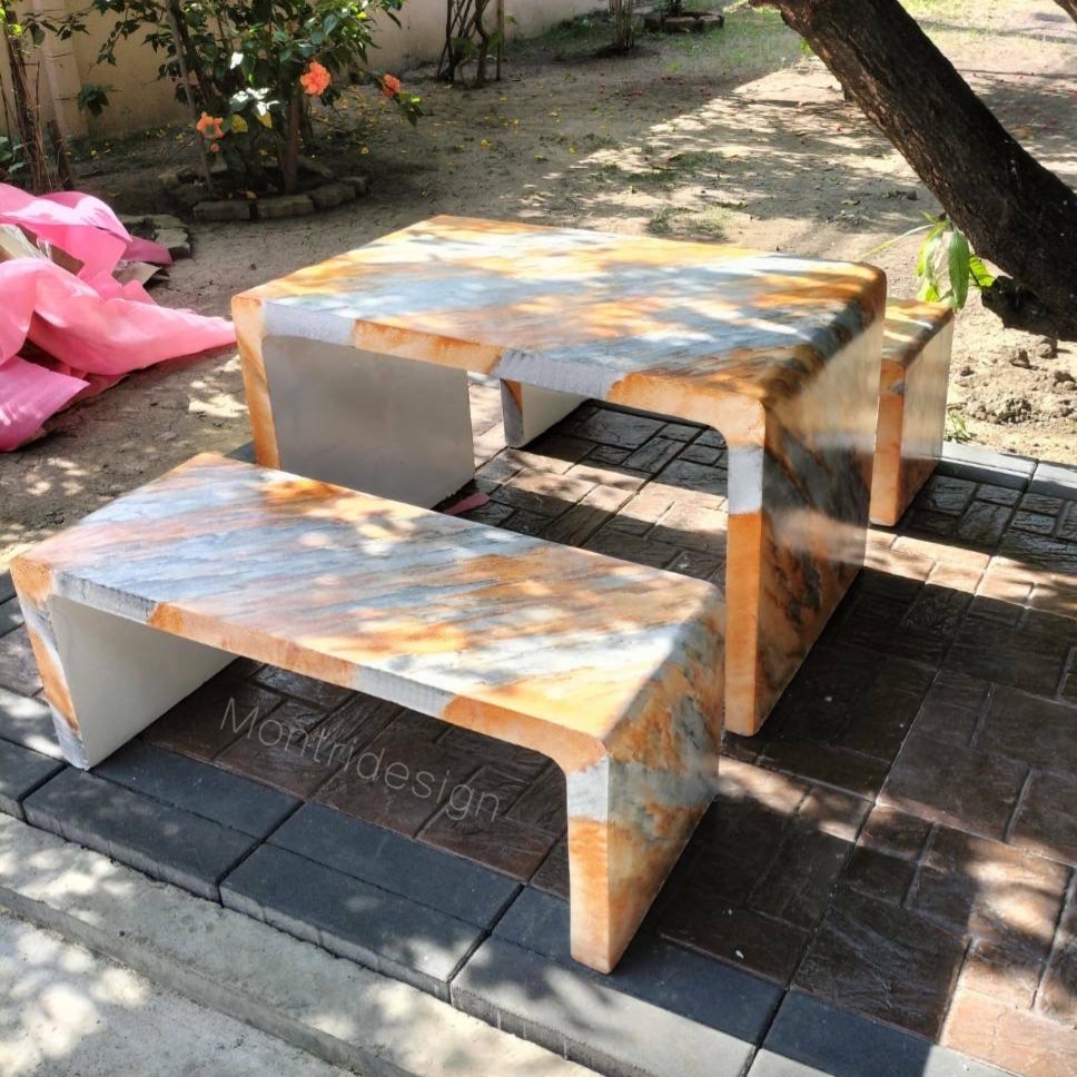 โต๊ะสนาม ชุดโต๊ะสนาม โต๊ะสนามกลางแจ้ง ชุดโต๊ะสนามกลางแจ้ง โต๊ะปูนซีเมนต์ สไตล์ลอฟท์ รุ่น Loft A2