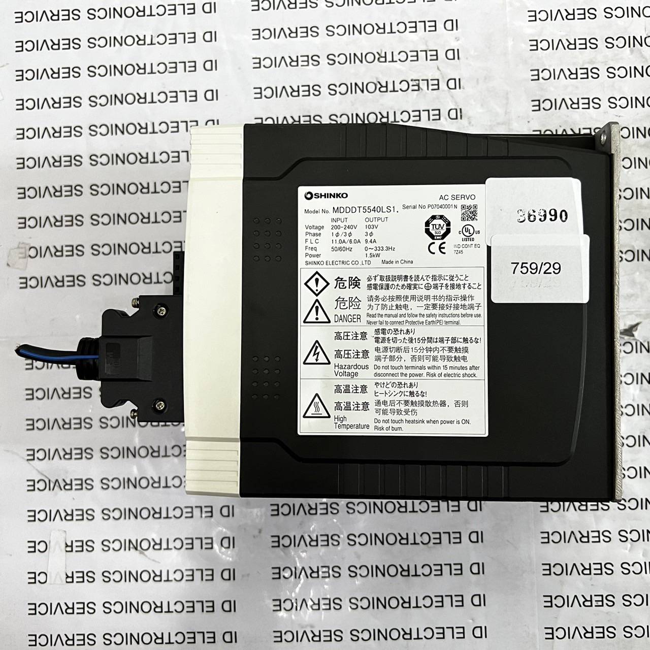 SERVO DRIVE " PANASONIC " MODEL : MDDDT5540LS1