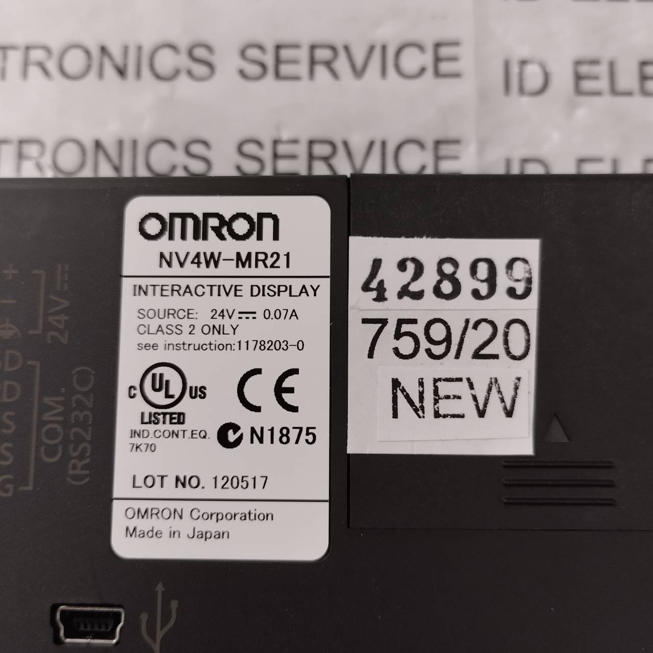 LCD TOUCH SCREEN " OMRON " MODEL : NV4W-MR21