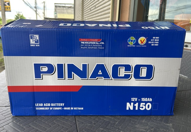PINACO N150 12V 150Ah แบตเตอรี่รถหัวลาก รถบรรทุกเพื่อการใช้งานหนัก