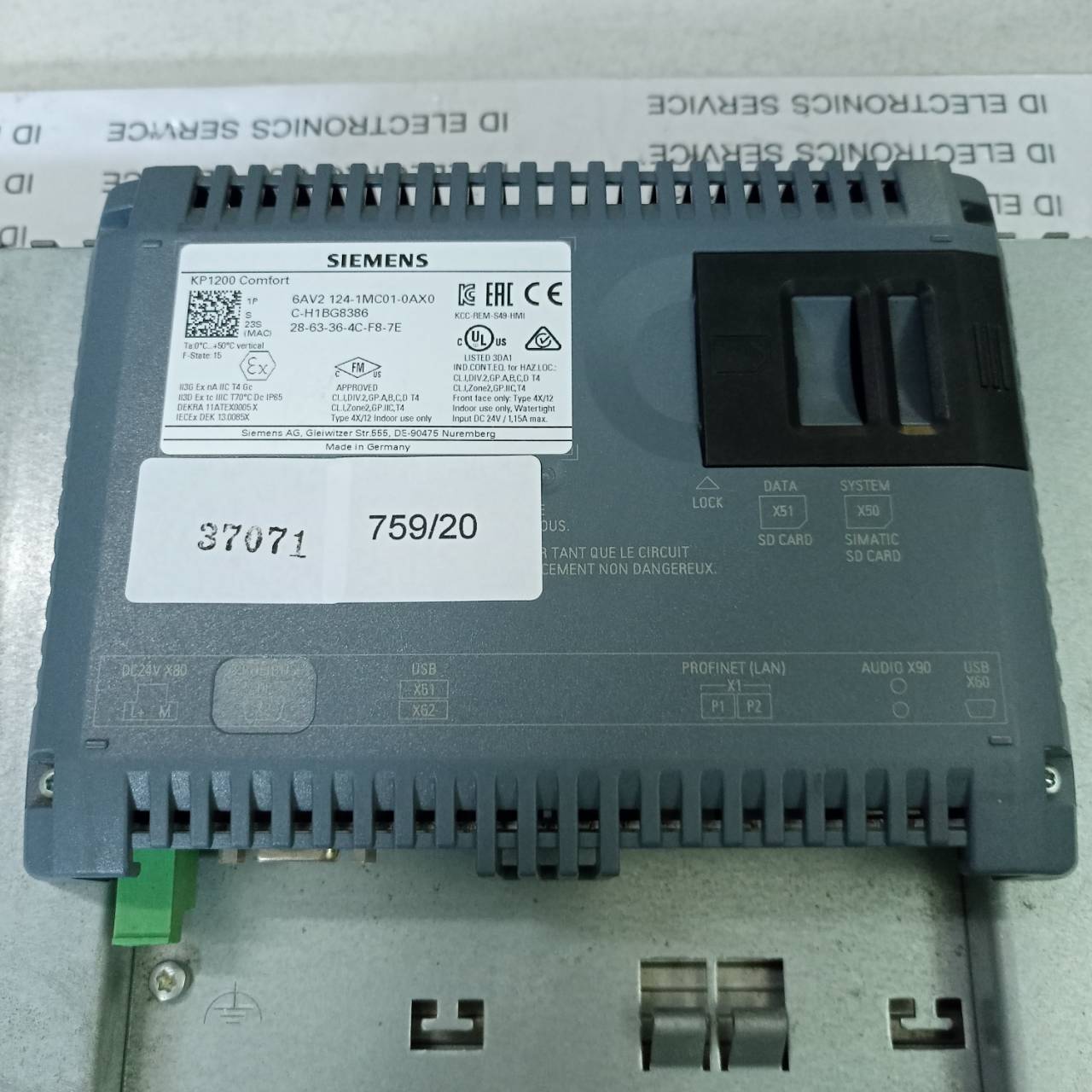 จำหน่าย 6AV2 124-1MC01-0AX0 (KP1200 COMFORT) HMI "SIEMENS"