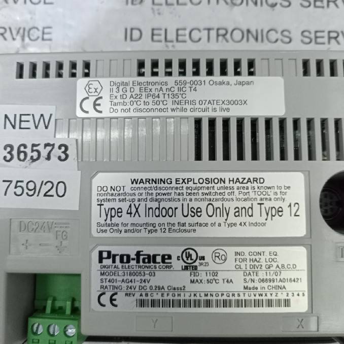 HMI " PROFACE " MODEL : ST401-AG41-24V