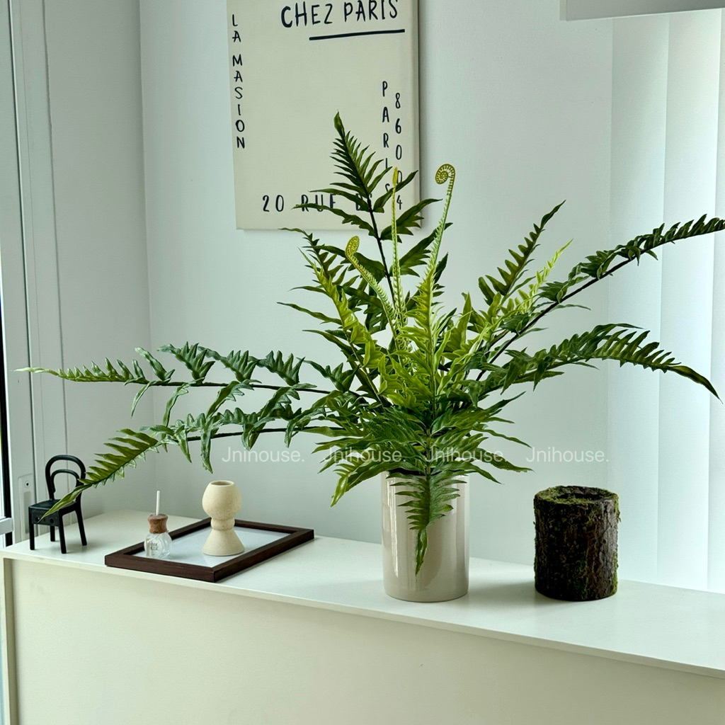 [พร้อมส่ง] Jnihouse : กิ่งเฟิร์นประดิษฐ์ (มีหน่อ)
