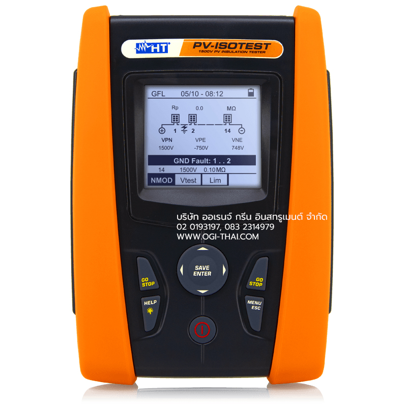 เครื่องมือตรวจสอบงานติดตั้งระบบโซลาร์เซลล์ รองรับระบบแรงดัน 1500VDC รุ่น PV-ISOTEST