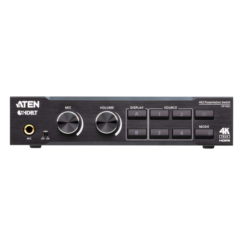 Aten VP1421 4 X 2 TRUE 4K PRESENTATION MATRIX SWITCH WITH SCALING, DSP, AND HDBASET-LITE