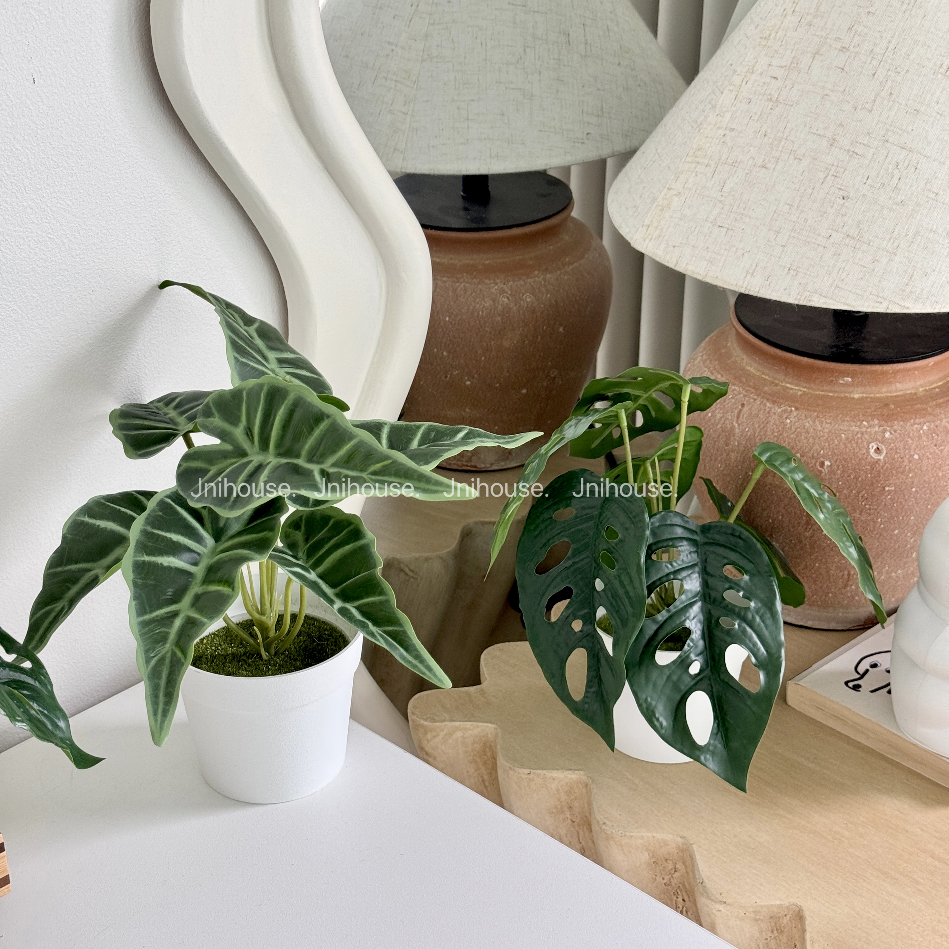 [พร้อมส่ง] Jnihouse : ต้นไม้ประดิษฐ์เล็กกระถางขาว (Tree)