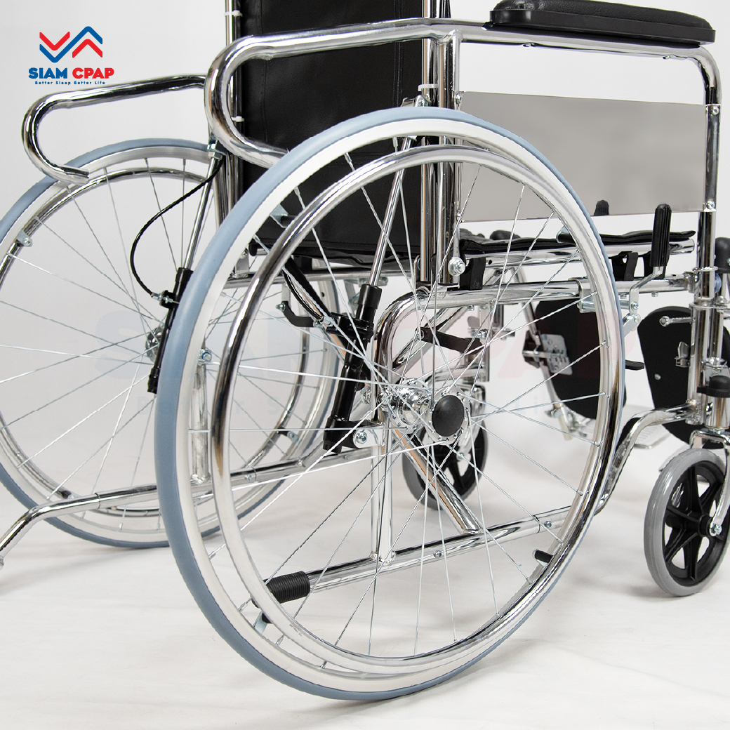 รถเข็นแมนนวล รุ่นพนักพิงสูง ปรับเอนนอน ปรับเหยียดขา ( Strong Manual High Back ) รับประกัน 1 ปี