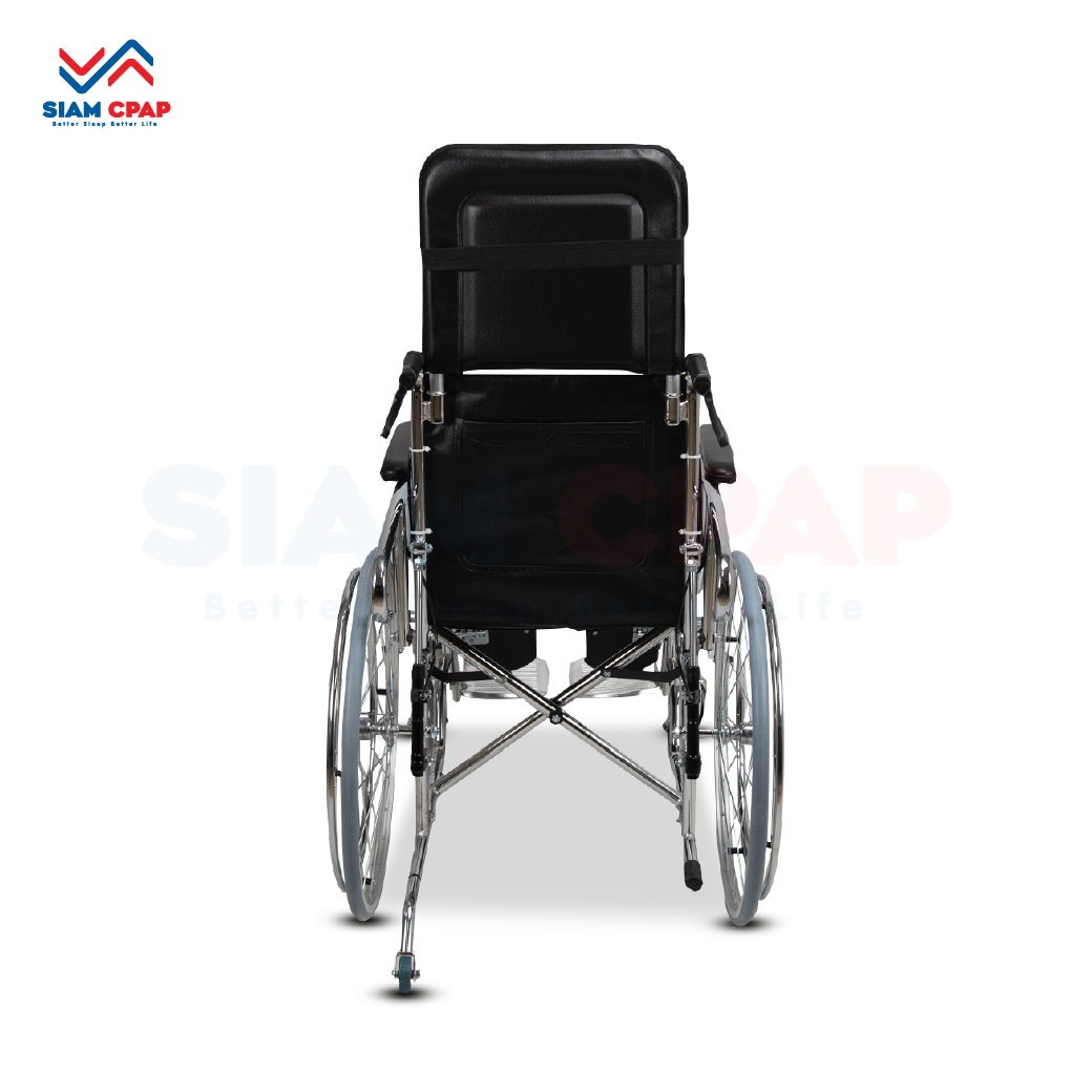รถเข็นแมนนวล รุ่นพนักพิงสูง ปรับเอนนอน ปรับเหยียดขา ( Strong Manual High Back ) รับประกัน 1 ปี