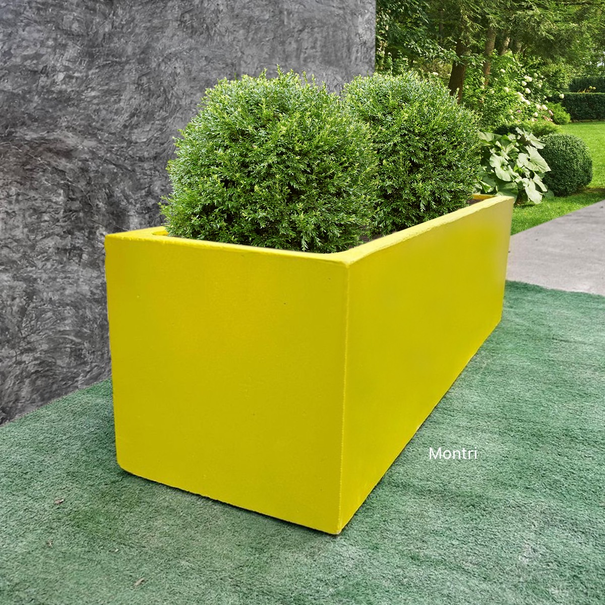 กระถางต้นไม้ กระถางทรงรางยาว set 10 ใบ ลงสีคุณภาพพร้อมเคลือบเงาสามารถวางได้ทั้งกลางแจ้งและในร่ม ขนาด 30*100* cm. วัสดุเป็นปูน