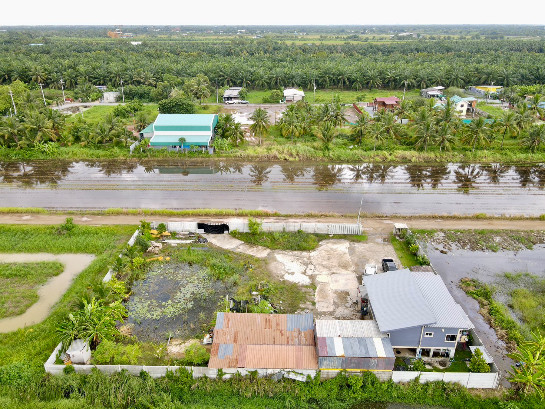 บ้านสวน 1 ไร่ ใกล้กรุงเทพ คลอง 8 หนองเสือ ปทุมธานี