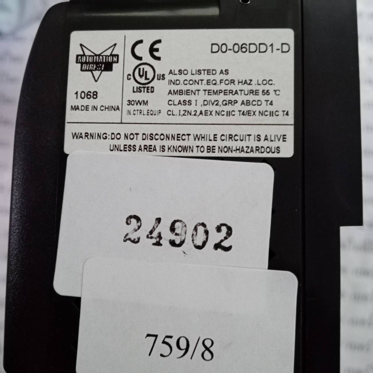 PLC " KOYO " MODEL : D0-06DD1-D