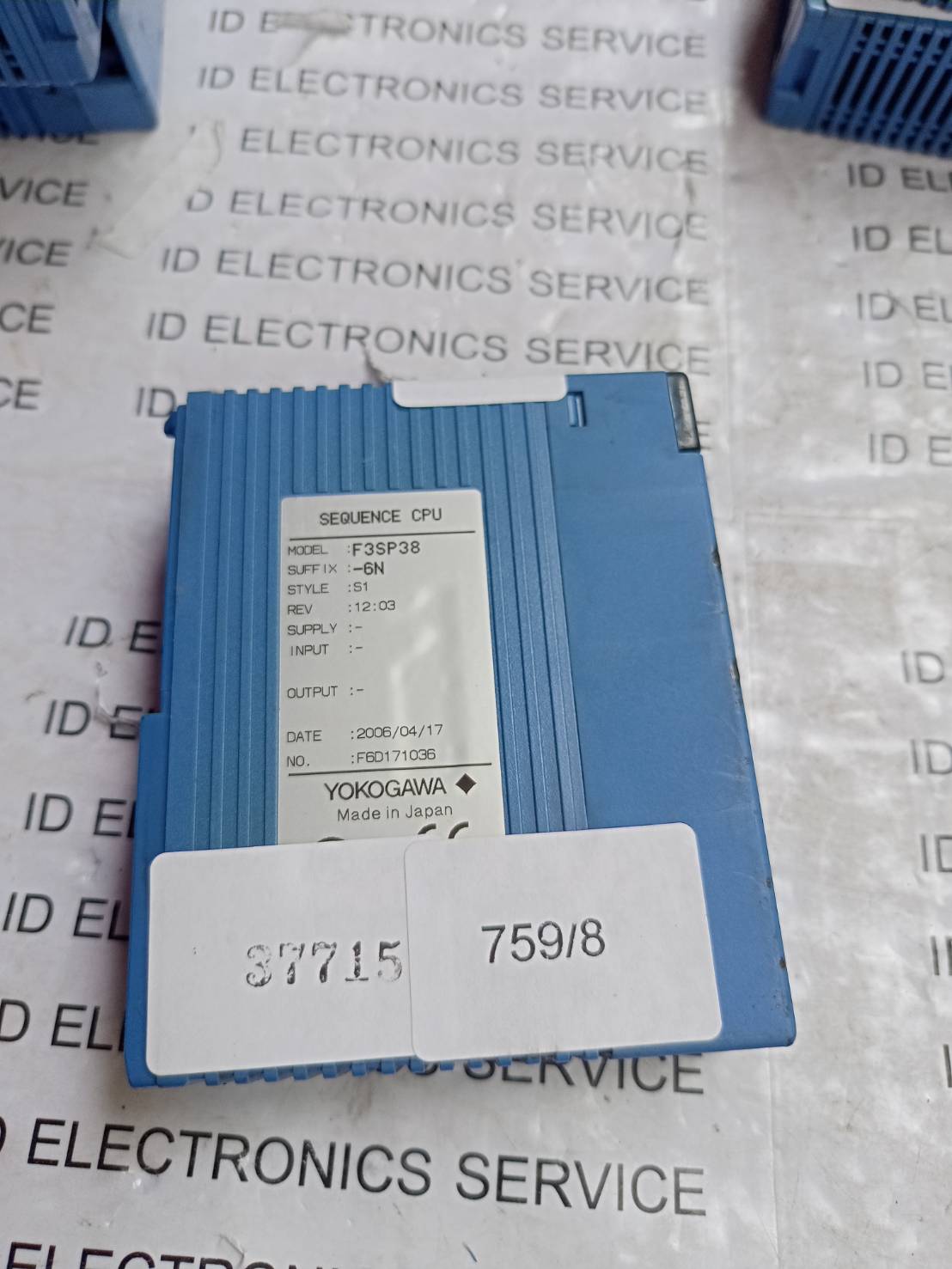 PLC " YOKOGAWA " MODEL : F3SP38-6N