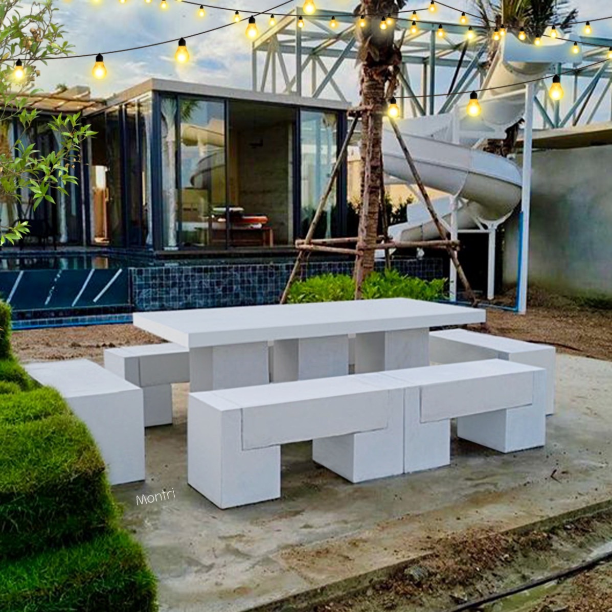 โต๊ะสนาม สุดคุ้ม ยาว 2 เมตร ได้ถึง 12-14 คนสามารถใช้ประโยชน์ได้ทุกโอกาส