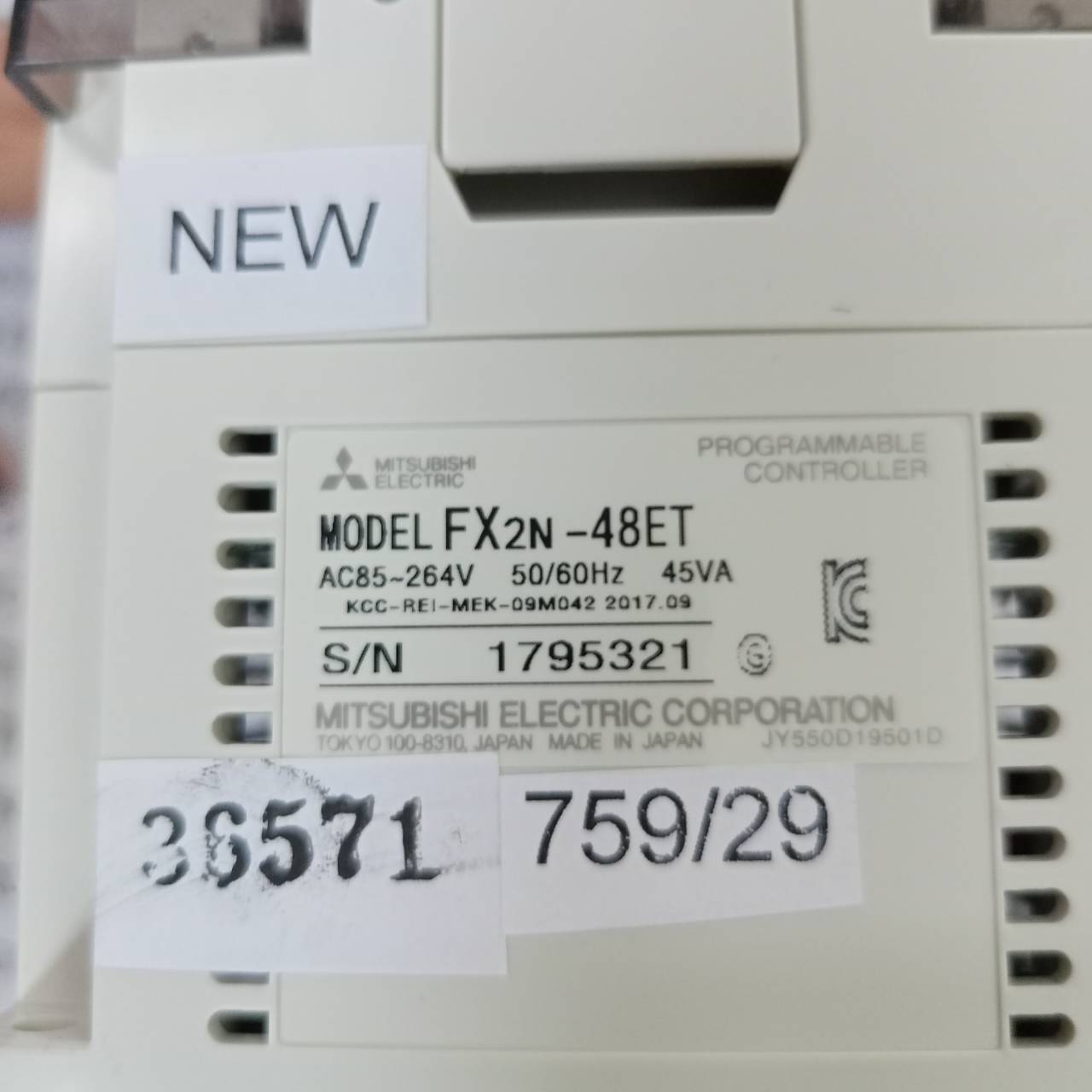 PLC " MITSUBISHI " MODEL : FX2N-48ET