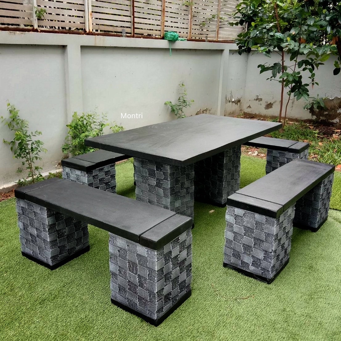 โต๊ะสนามกลางแจ้ง ชุดโต๊ะสนาม โต๊ะสนาม ชุด 8 ที่นั่ง สไตล์โมเดิร์น ขนาด 150*80 cm.