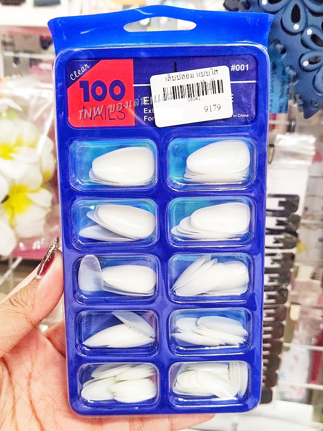 💥💥💥 เล็บปลอม เล็บปลอมสีใส เล็บปลอมสำเร็จ 100 ชิ้น 💥💥💥