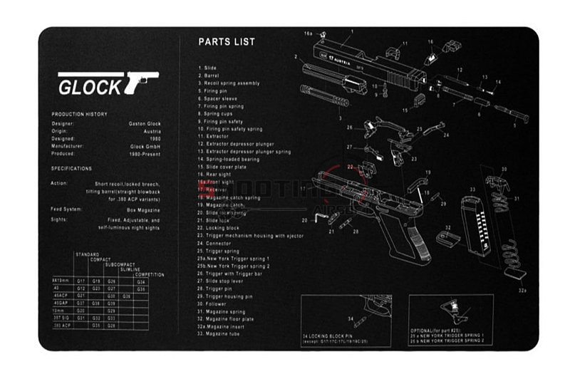 แผ่นรองเอนกประสงค์ Gun Cleaning Pad 280x480mm