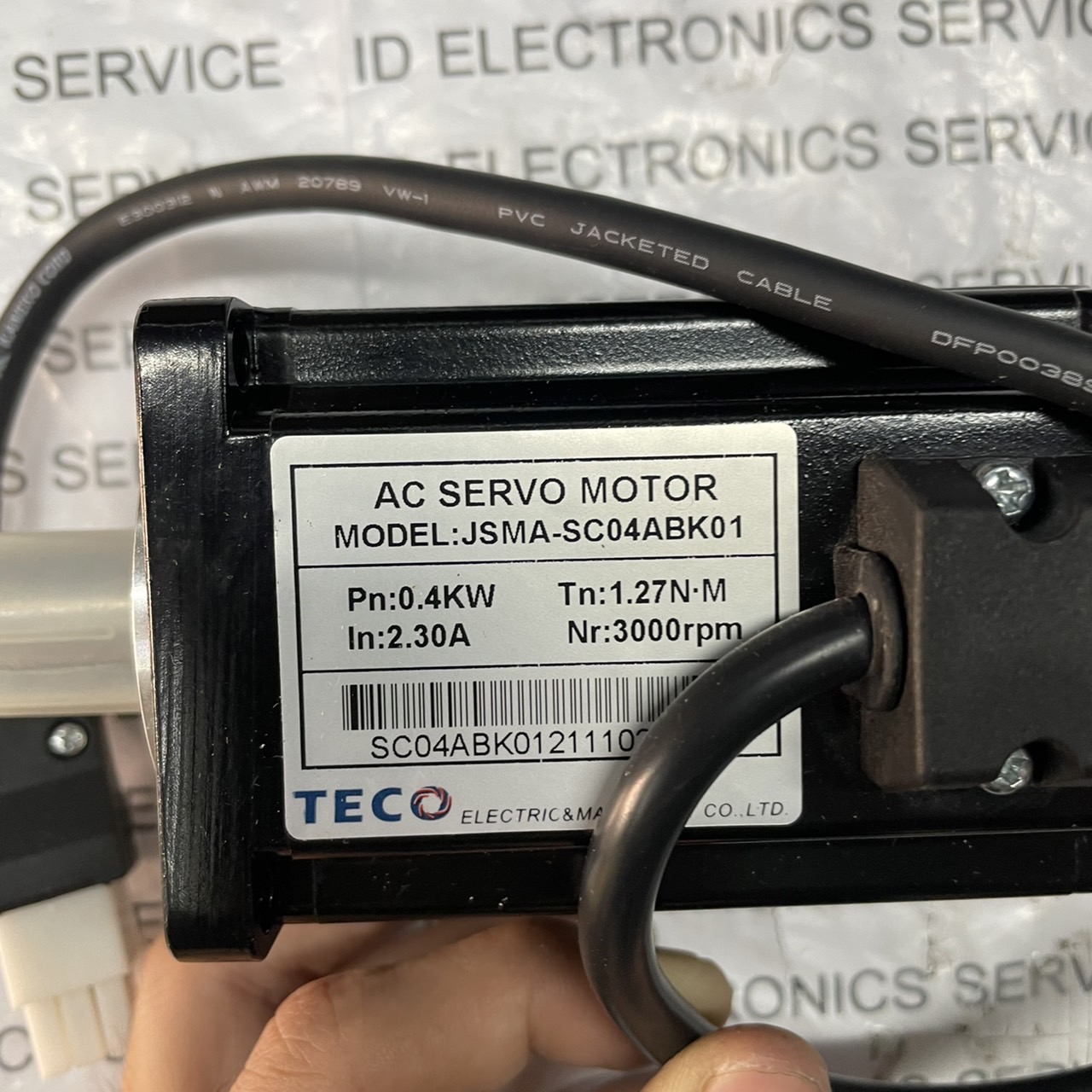SERVO MOTOR " TECO " MODEL : JSMA-SC04ABK01