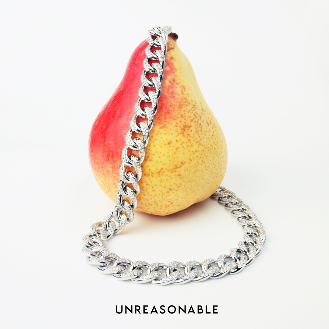 สร้อยคอ ฝังเพชร CZ ทั้งเส้น UA0889-01 Unreasonable Accessories