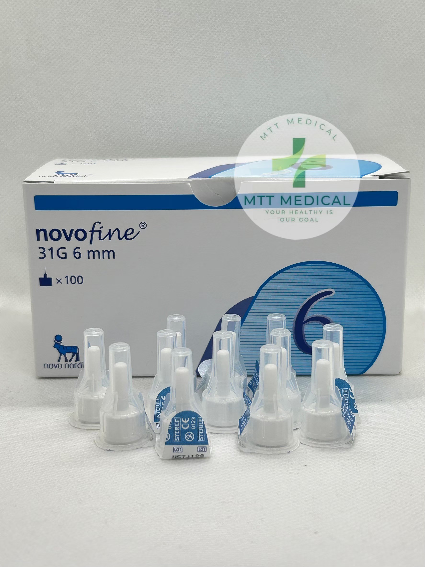 หัวเข็มปากกาอินซูลิน Novo Fine Pen Needles ขนาด 6 mm. (31G)(10 pcs)