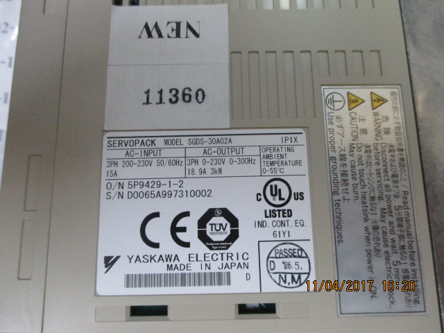 SGDS-30A02A DRIVE "YASKAWA"