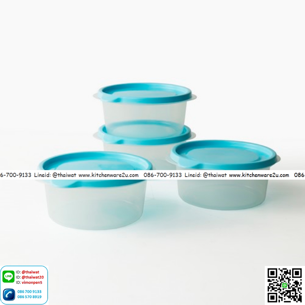 P10911 กล่องอาหาร แพ็ค 4 คละสี (16 x 16 x 6.7 cm.) #6062 No.6062 ราคาขายส่ง 1 โหล :12 ชุด: 55 บ/ชุด