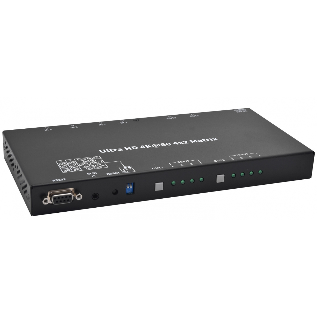 Nexis MX0402H 4X2 HDMI MATRIX SWITCH 4K/60HZ 4:4:4 RS232 & IR SUPPORT