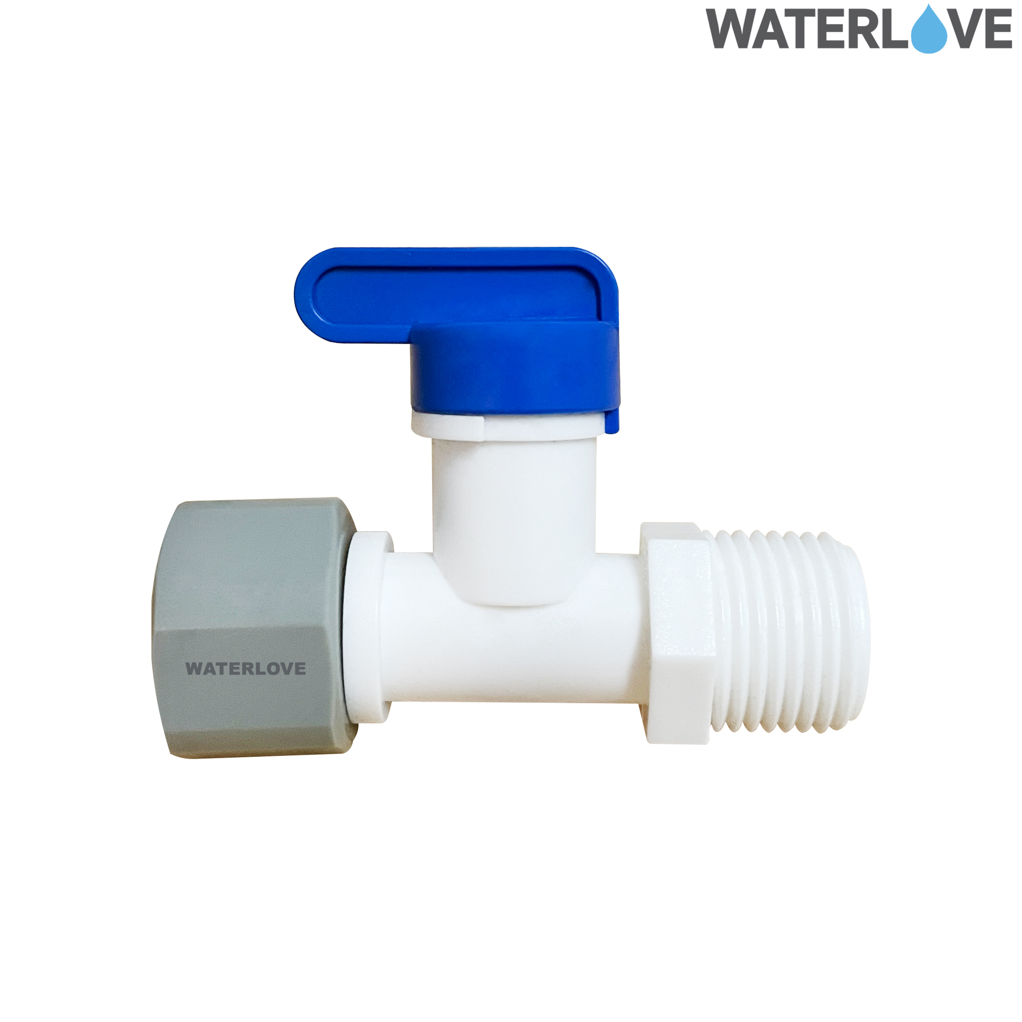 บอลวาล์ว 3 ทาง - เกลียวนอก 4 หุน เสียบสาย 2 หุน เกลียวใน 4หุน