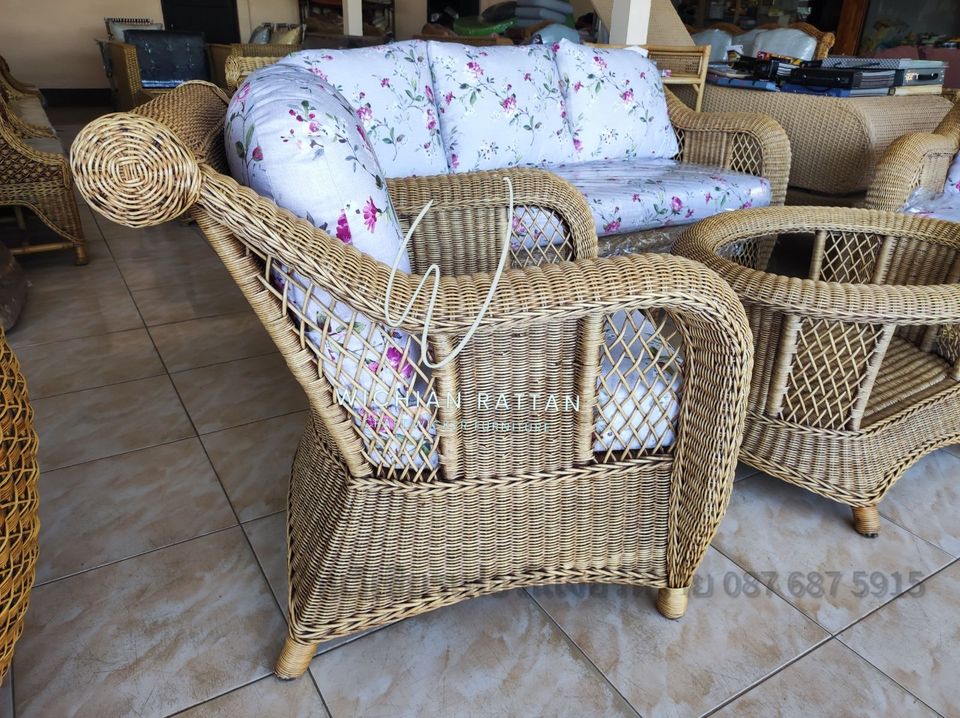 ชุดรับแขกหวายแท้