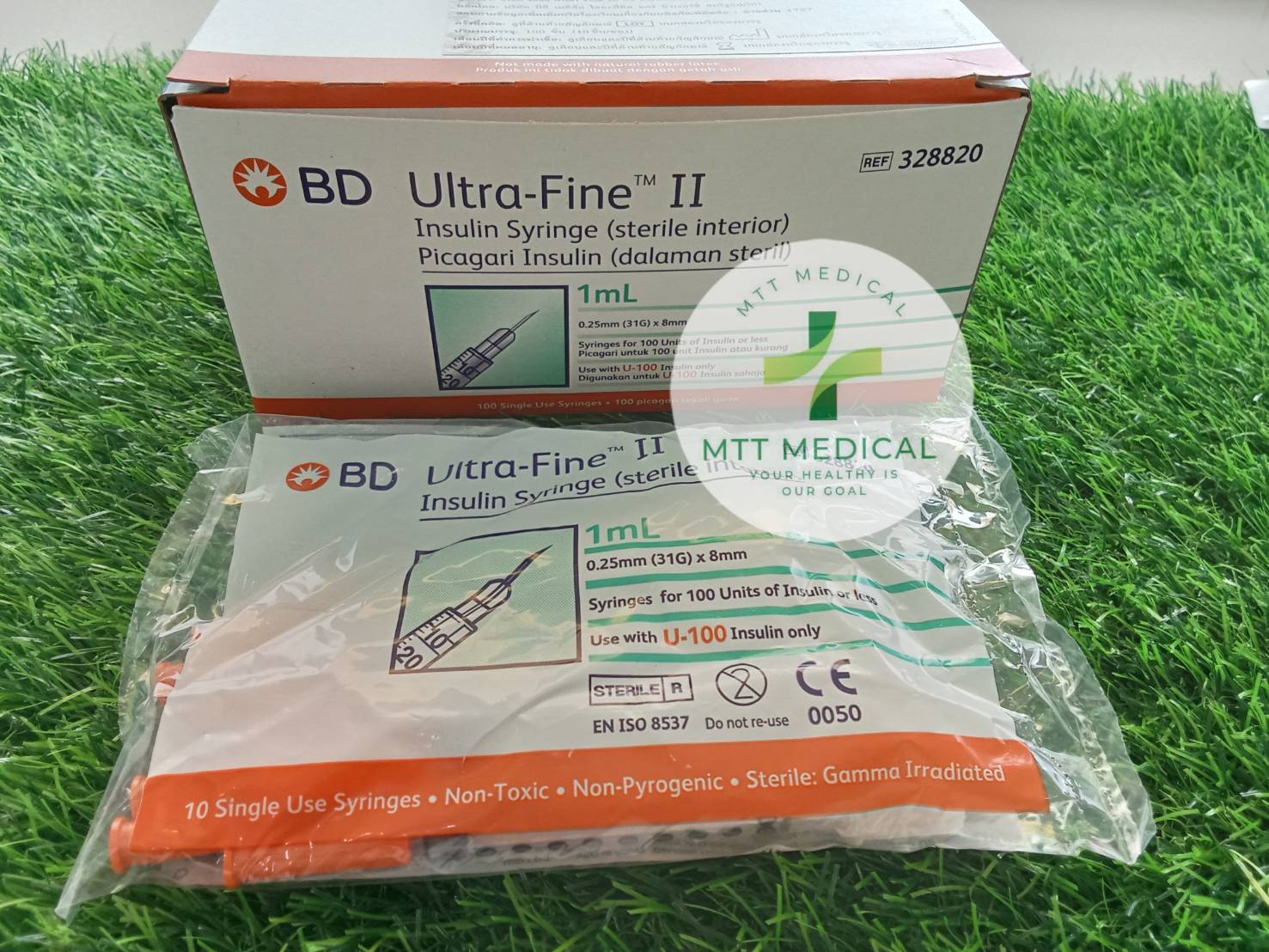 เข็มอินซูลิน Insulin Syringe แบรนด์ BD 8mm Needle (1ml) (31G) แพค10ชิ้น