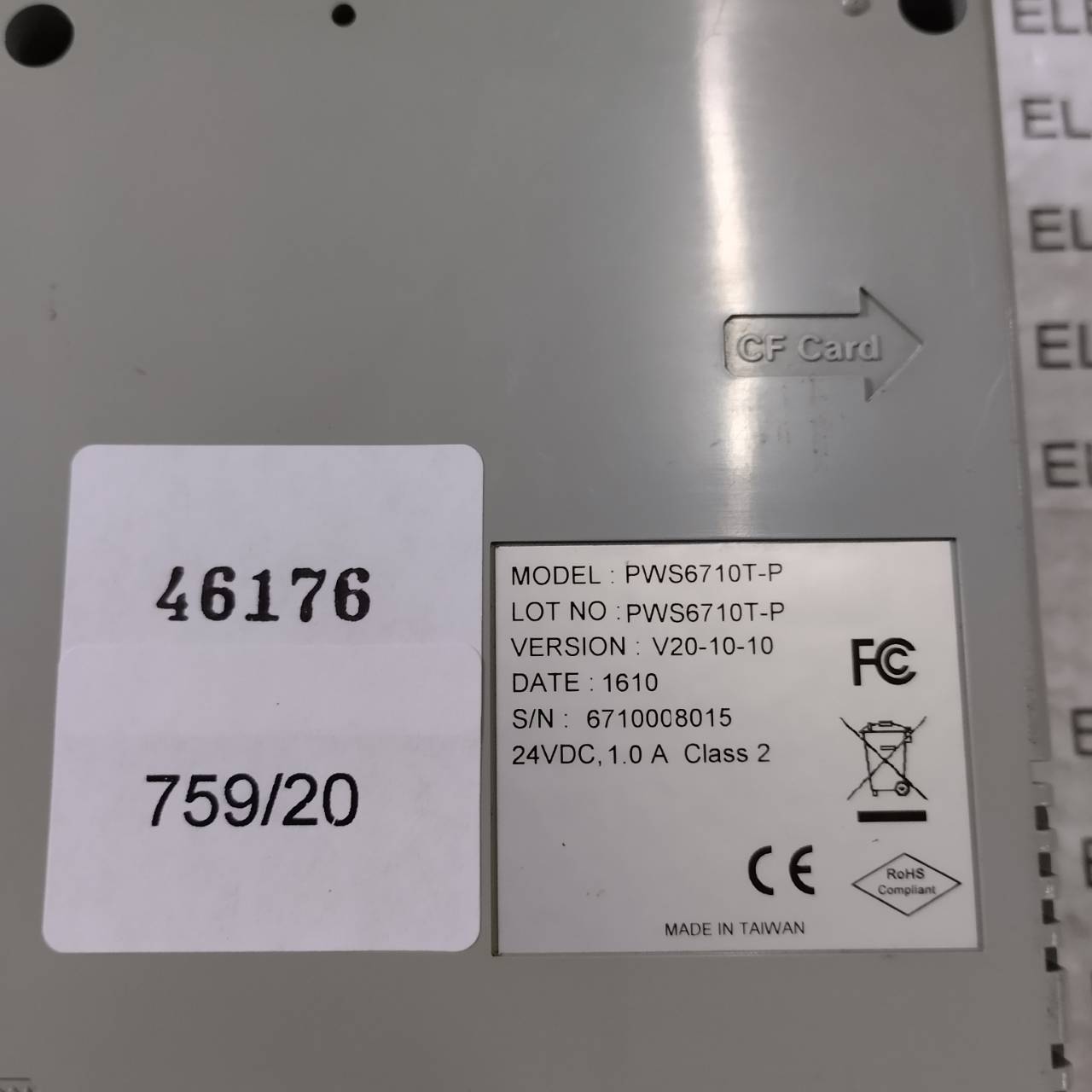 Hitech hmi รุ่น PWS6710T-P