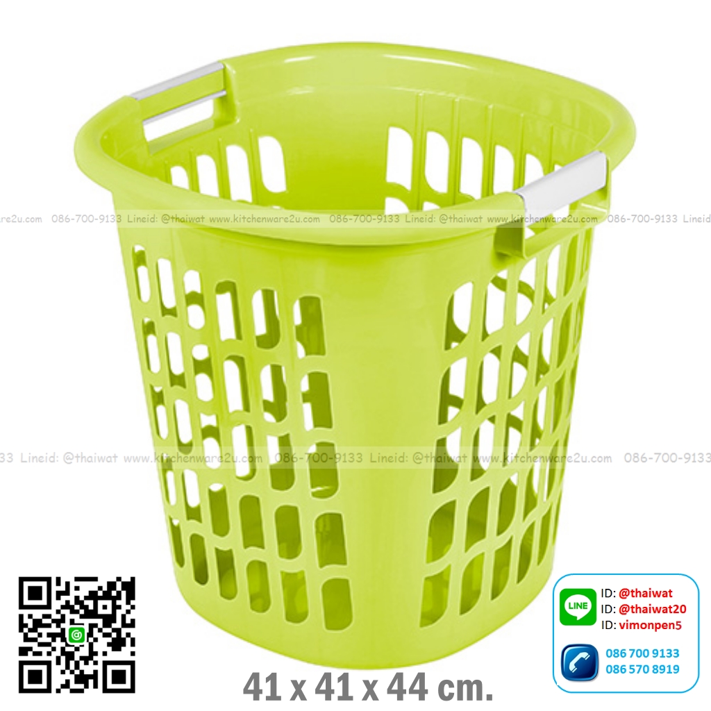 P01125 ตะกร้าผ้าเหลี่ยม (กว้าง 41* ยาว 41* สูง 44 cm) เกรดเอ No.1158 ราคาขายส่งต่อ 12 ใบ:เฉลี่ย 150 บต่อใบ