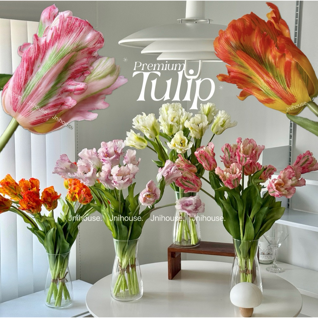 [พร้อมส่ง] Jnihouse : ทิวลิปประดิษฐ์ดอกใหญ่ (Tulip Artificial)