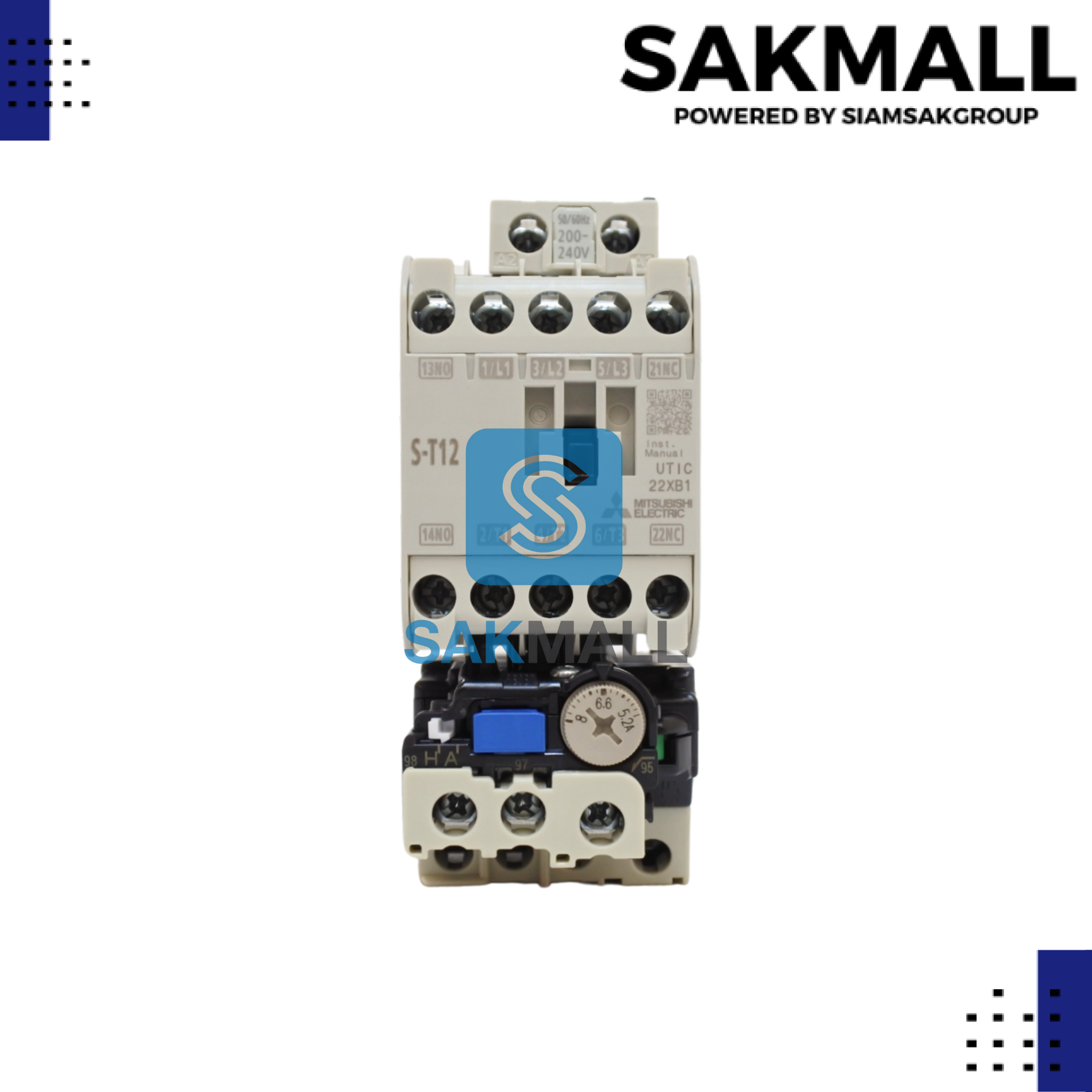 ชุดสตาร์ทเตอร์มิตซูบิชิ MSO-T12 200V. (5.2-8A)
