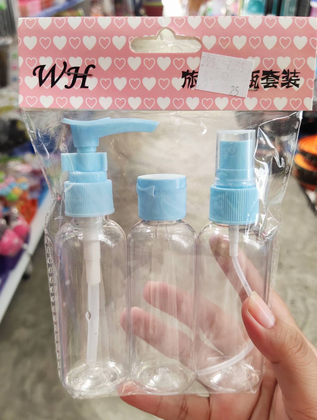 ขวด ขวดสเปรนย์ ขวดเปล่า ขวดำลาสติก แบบกด ขวดปั้ม ขนาด 100ml เเพ๊ค 3 ขวด