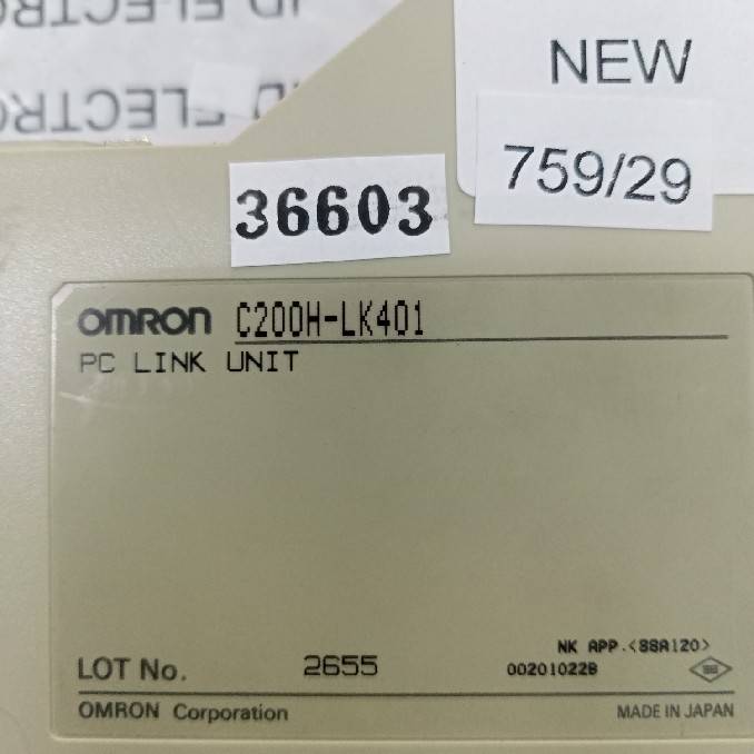PLC " OMRON " MODEL : C200H-LK401