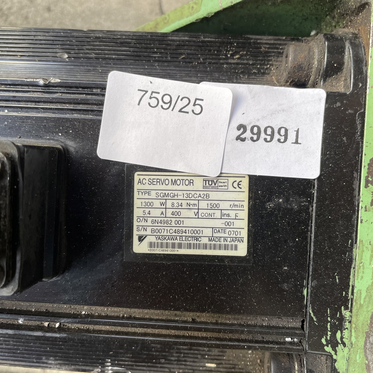 SGMGH-13DCA2B SERVO MOTOR "YASKAWA"