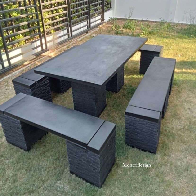 ชุดโต๊ะสนาม โต๊ะสนาม โต๊ะสนามกลางแจ้ง ชุด 10 ที่นั่ง โต๊ะยาว 150 เมตร กว้าง 80 cm.