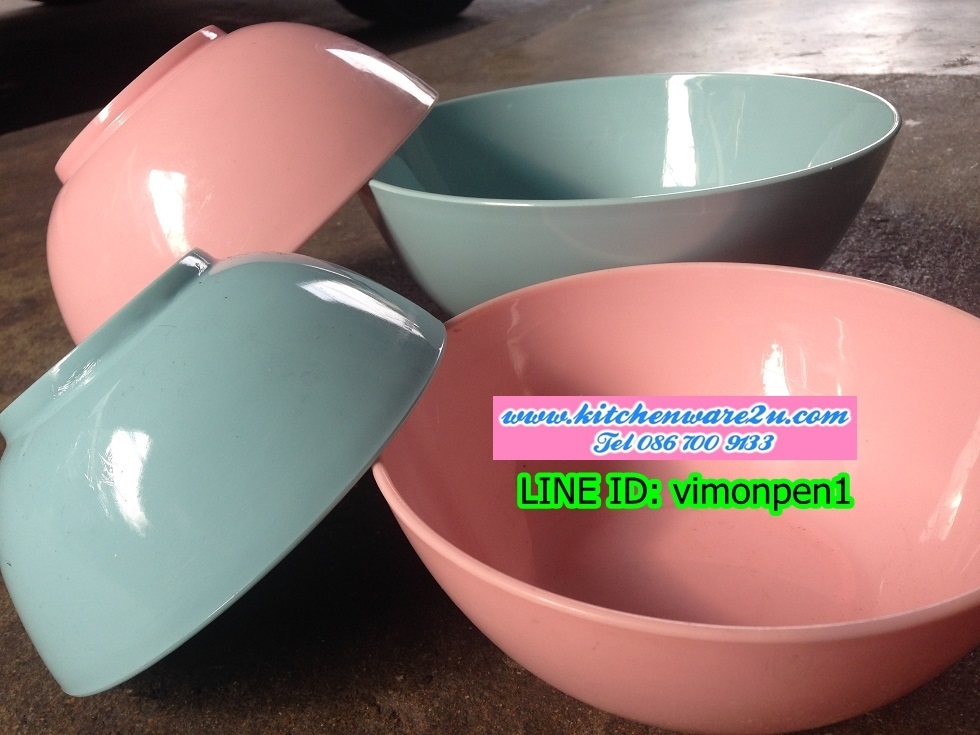 P10068 ชามพลาสติก ทรงโคมญี่ปุ่น 8 นิ้ว สีพื้น ใส่อาหารได้ ขายยกลัง (ราคาส่งต่อ 1 ลัง: 4 โหล: 48 ใบ:เฉลี่ย 280 บต่อโหล)