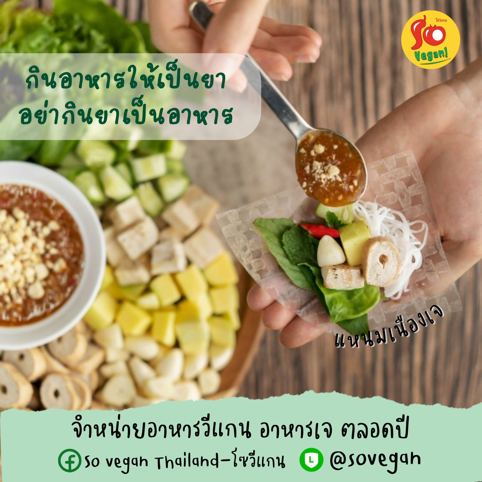 อาหารเจ มังสวิรัติ สไตล์เวียดนาม แหนมเนืองเจ อร่อยและยังดีต่อสุขภาพอีกด้วยนะ