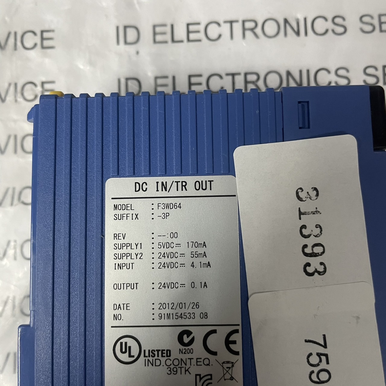 PLC " YOKOGAWA " MODEL : F3WD64-3P