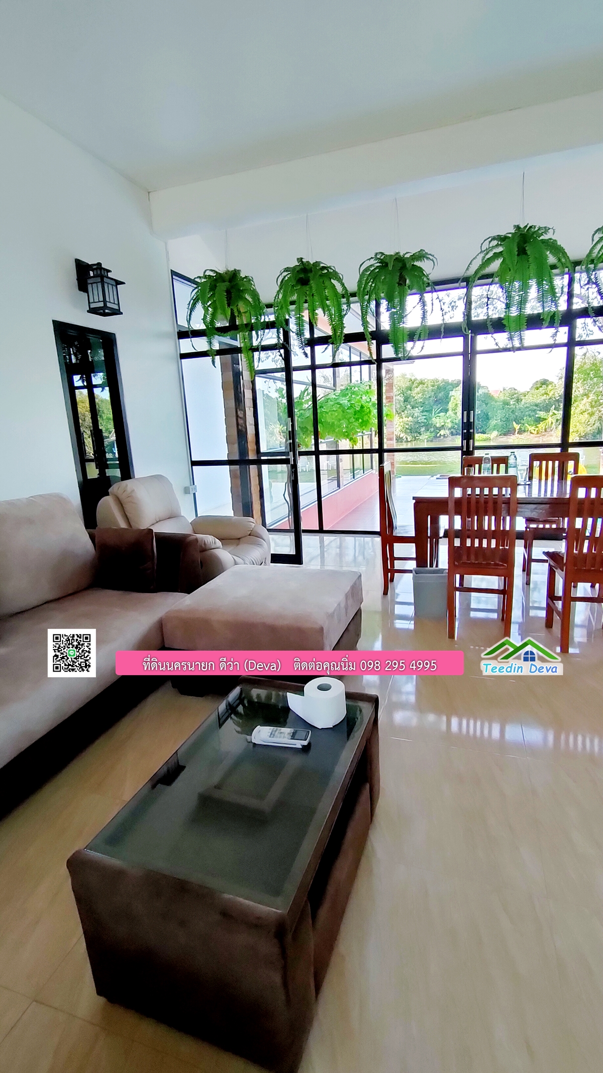 ขายรีสอร์ทพลูวิลล่า ติดแม่น้ำนครนายก สวยงามมาก เนื้อที่ 1 ไร่ 2 งาน 50 ตารางวา อ.เมือง จ.นครนายก