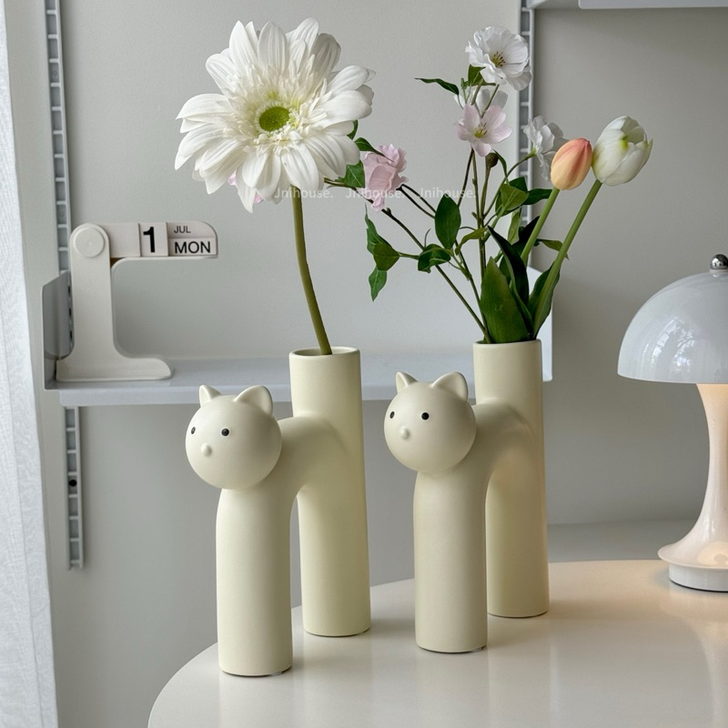 [พร้อมส่ง] Jnihouse : KITTY VASE แจกันน้องแมว แจกันดอกไม้