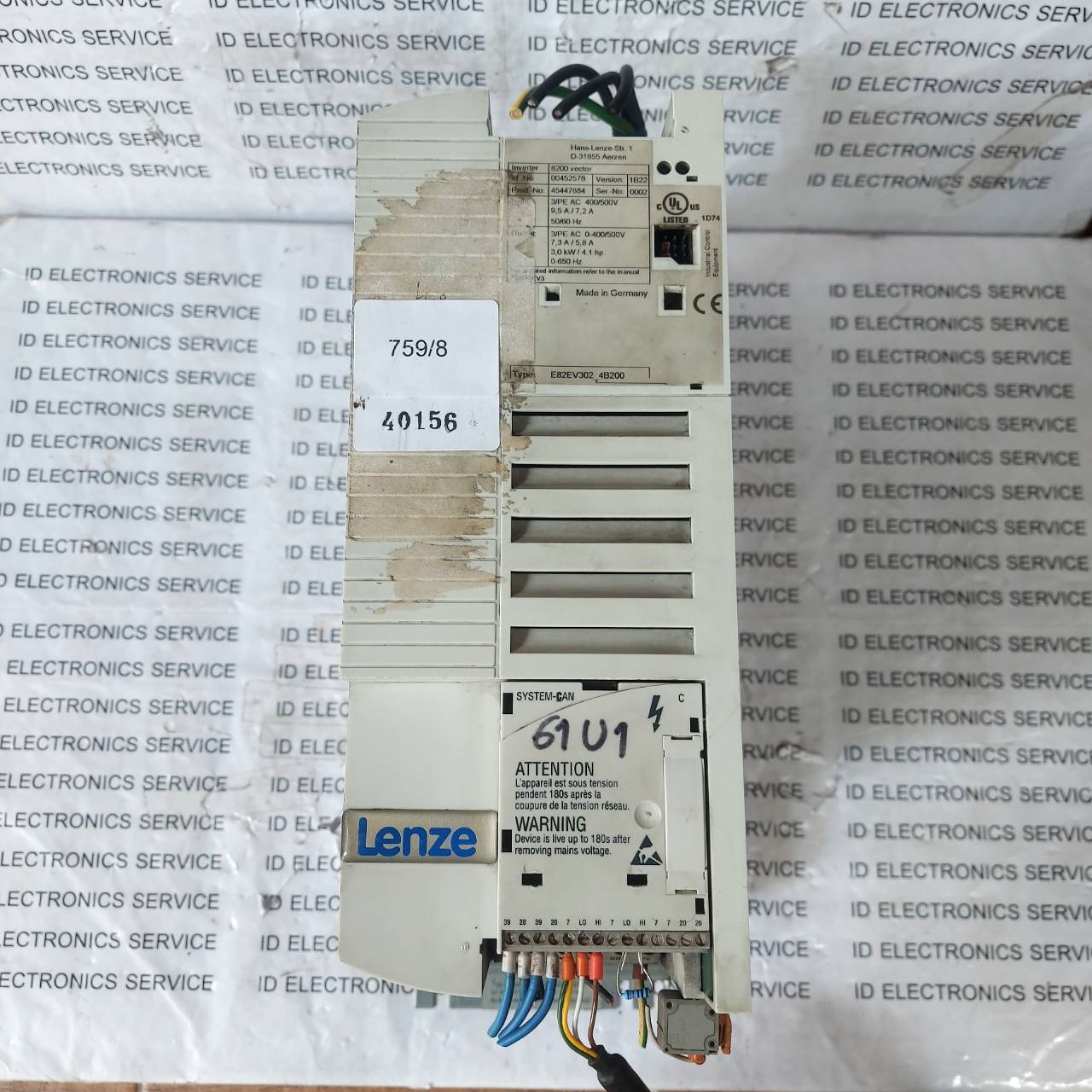 SERVO DRIVE " LENZE " MODEL : E82EV302_4B200