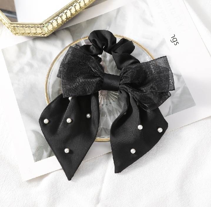 💗มาหยากิ๊ฟช้อป💗ยางมัดผม โดนัท โบว์สองชั้น ประดับมุก หรู น่ารัก แฟชั่น เครื่องประดับผม ผู้หญิง