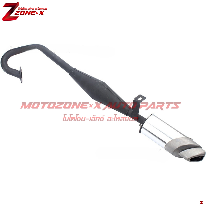 ท่อไอเสีย Exhaust pipe muffler 47cc 49cc Mini PIT Pocket Bike Chopper Scooter Quad Dirt Bike ATV ,ect. MOTOZONE-X(โมโตโซน-เอ็กซ์) อะไหล่ Part
